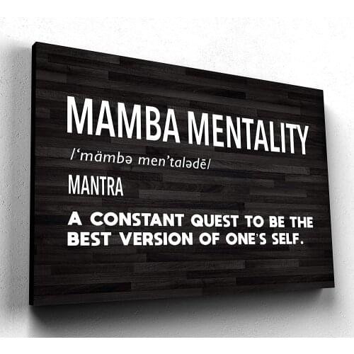 Sports Posters Mentality Wall Art Canvas Painting Basketball Player Pictures Modern Posters Prints Motivation Quote Artwork Home