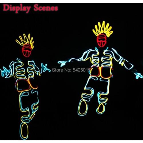 LED Suits Luminous Costumes Glow Party Supplies Men EL Wire Clothes Cold Strip Dance Fashion Talent Show Holiday DIY Decoration