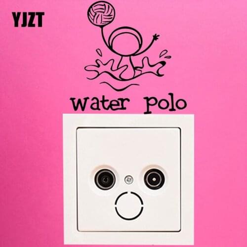 YJZT One of the Sports Water Polo Funny Vinyl Switch Stickers Wall Decal Black 8SS2221
