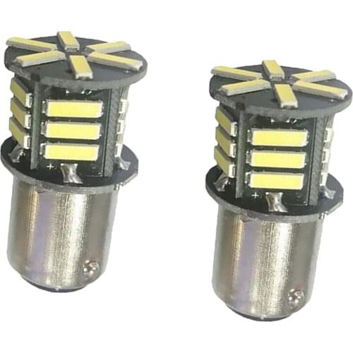 1 Pair Vehicle BA15S 1156 7020 21LED Turn Signal Reverse Lights 6000K White