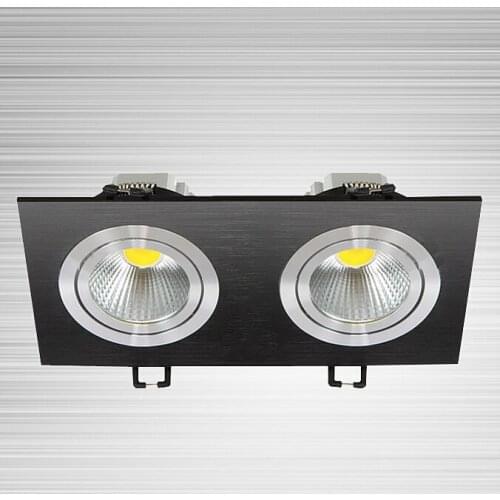 1pcs Free Shipping Dimmable 20W Double COB Led Downlight driver included Warm White/Cold White Led Ceiling lamp AC85~265V