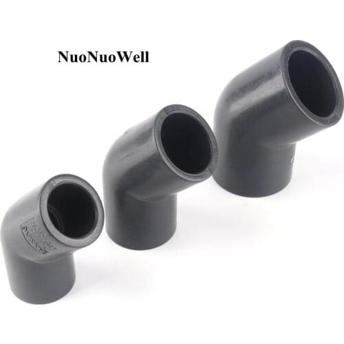 ANSI 1pc I.D 21.34~42.16mm Hi-Quality UPVC Connectors 45 Degree Elbow Joints Irrigation Syetem Tools Garden Water Pipe Connector