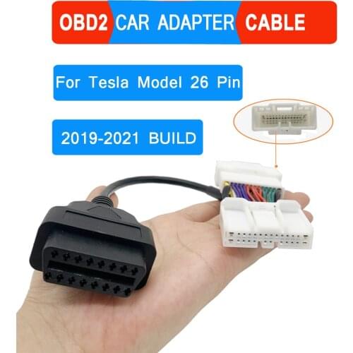26 pin male female connector for Tesla model 3 OBD II diagnostic harness electronic cable of new energy vehicle