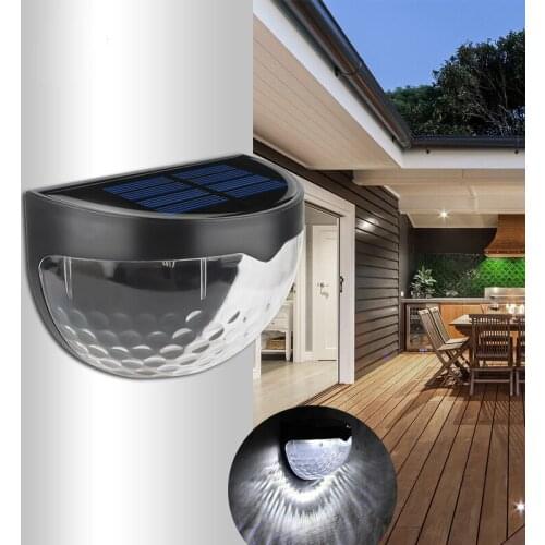 6LED Semicircular Table Ladder Lamp Energy-saving Garden Wall Lamp Fenced Courtyard Outdoor Waterproof Solar Decorative Lamp