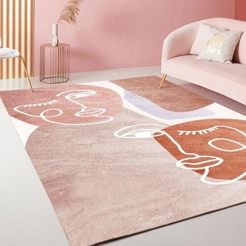 Abstract Art Printed Carpet for Girl/Boy Children Room Modern Area Rug for living Room/Bedroom Washable Easy to Clean Rugs