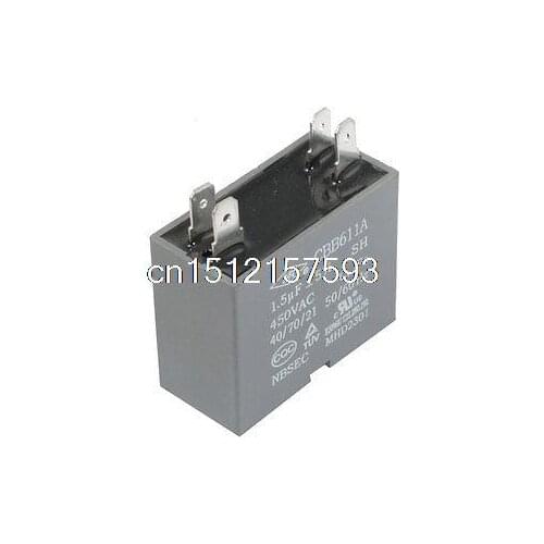 CBB611A 450VAC 1.5uF 4 Terminal Air Conditioner Fan Running Capacitor