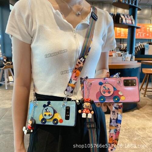 Disney Phone Cases Cover for Samsung S8 S9 S10 S20 NOTE8 NOTE9 NOTE10 A82018 A6 M10 S21 S30 J530 J5pro with Folding Stand
