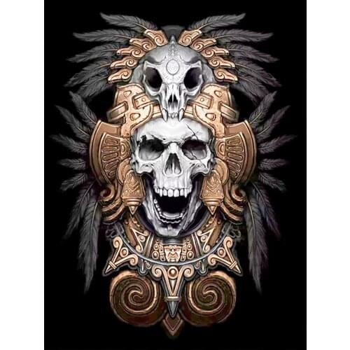 Skull Feather Mask Diamond Painting Round Full Drill Halloween Nouveaute DIY Mosaic Embroidery 5D Cross Stitch Home Decor Gifts