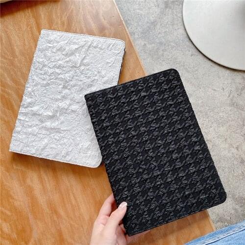 Black and White Lace Embroidery Tablet Case for Ipad Air 4 Ipad Pro 2021 Ipad 7th 8th 9.7 10.2 10.5 Mini 5 4 3 2 1 Case