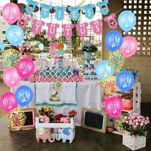 Baby Shower Gender Revealing Party Decorations Its A Girl/Boy Sequin Cartoon Balloon Party Decoration