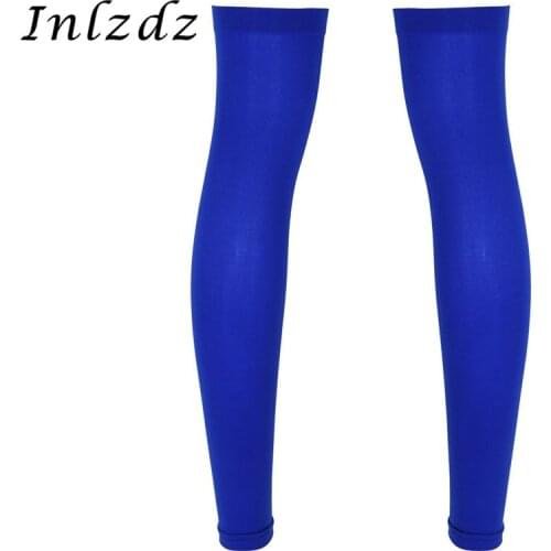 Mens Erotic Lingerie Stockings Pantyhose Thigh High Full Leg Sleeve Footless Knee Brace Thigh and Calf Support Stretchy Socks