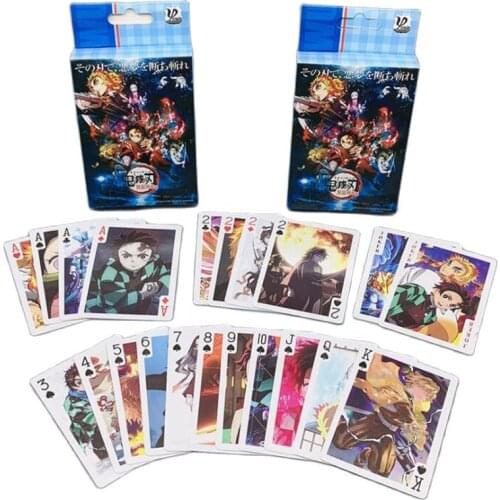 Demon Slayer Playing Poker Cards 54 pcs/box Kimetsu no Yaiba Pattern Poker Board Game Collection Adult Children Toys