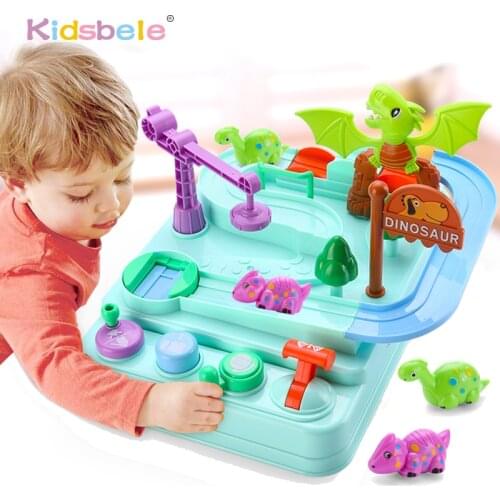 Baby Education Railcar Toy Baby Dinosaur Toys Car Adventure Maze Toy Track Car Table Games Puzzle Toys Birthday Gift Boys Toy