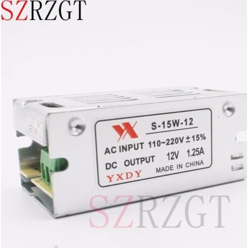 Mini Size LED Switching Power Supply 12V 1.25A 15W Lighting Transformer Power Adapter AC100V 110V 127V 220V to DC12V Led Driver