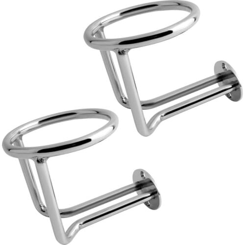 JX-LCLYL 2pcs Stainless Steel Boat Ring Cup Drink Holder For Marine Yacht Truck RV