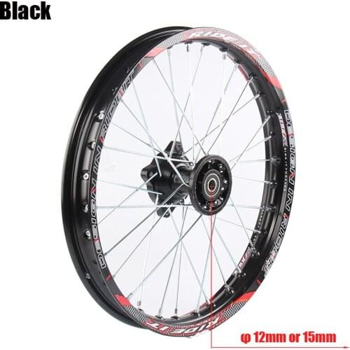 Black 12mm 15mm Front 1.60x17" inch Aluminium Alloy Wheel Rim For 160cc 150CC Dirt Pit Bike 14 17 Inch Wheel