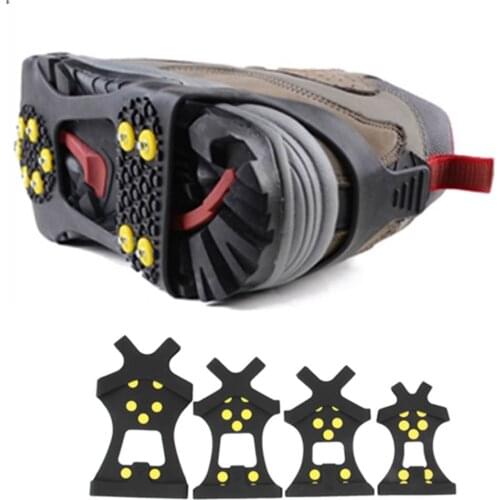 Compact 10 Studs Anti-Skid Snow Shoes Cover Durable Spikes Grips Crampon Cleats Universal Outdoor Sports Equipment