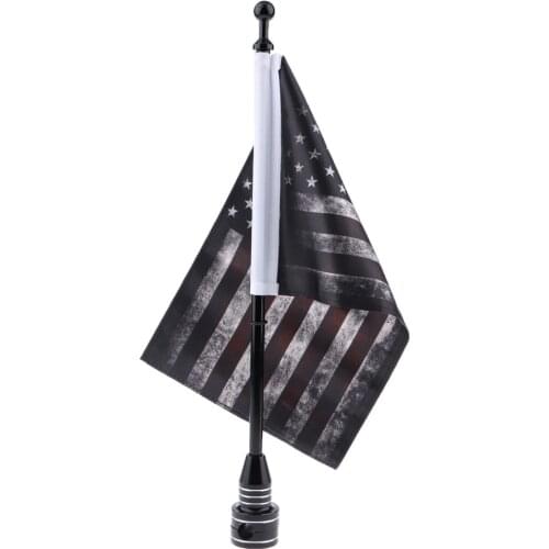 Flags Pole Motorcycle Retro USA Flagpost Luggage Rack Mount For