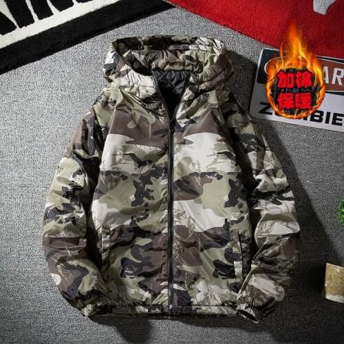 Winter Jacket Mens Camouflage Hoodie Army Thick Warm Thickened Cotton Coat Male Fashion Tactical Military Hooded Parkas Men