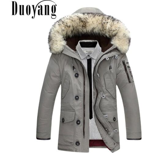 Fur collar hooded male parkas 2021 new brand men winter jackets thick warm men down jacket windproof winter zip coat men jacket