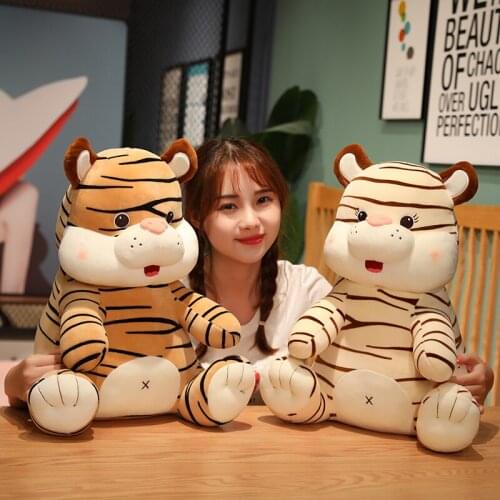 New Born Baby Toy 20/35cm Lovely Sitting Tiger Plush Pillow Stuffed Soft Animal Dolls Nice Birthday Gift for Girls Baby Dolls