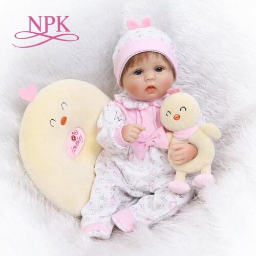 NPK soft silicone reborn baby doll toys lifelike lovely newborn babies girl dolls fashion birthday gifts for children