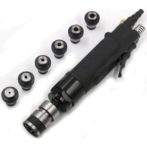 Pneumatic Tapping Machine 200rpm 400rpm Air Drill Tapper Tool + 6pc Chucks M3/M4/M5/(M6-8)/M10/M12 for Universal Flexible Arm