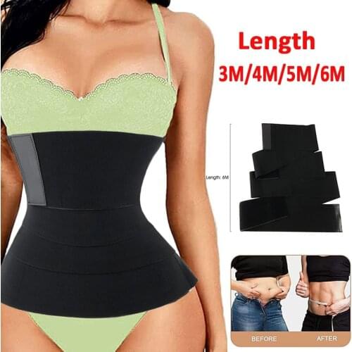 Free Size Body Waist Trainer for Women Men Sauna Sweat Slimming Belt Weight Loss Wrap Lumbar Waist Support Adjustable Strap Faja