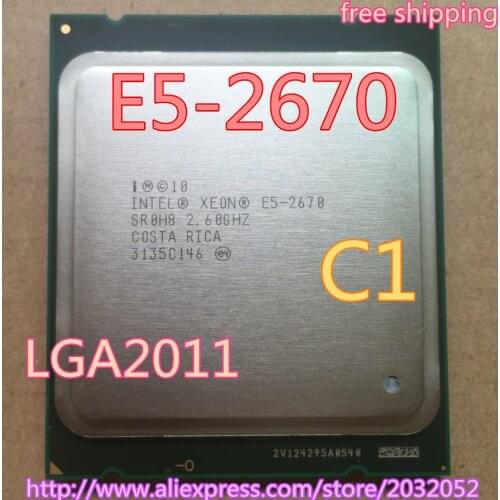 Intel Xeon Processor E5-2670 20M Cache/2.60/GHz/8.00 GT/s SROH8 C1 GA 2011 E5 2670 (working 100% Free Shipping)