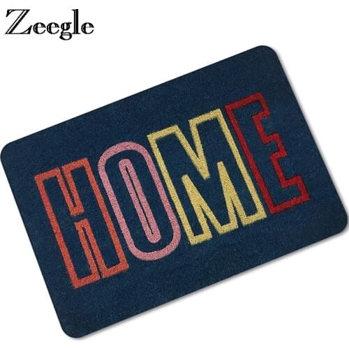 Zeegle Rubber Mat Outdoor Carpet Home Doormat Non-slip Bathroom Floor Rugs Foot Mat Absorbent Kitchen Mat Table Chair Area Rug