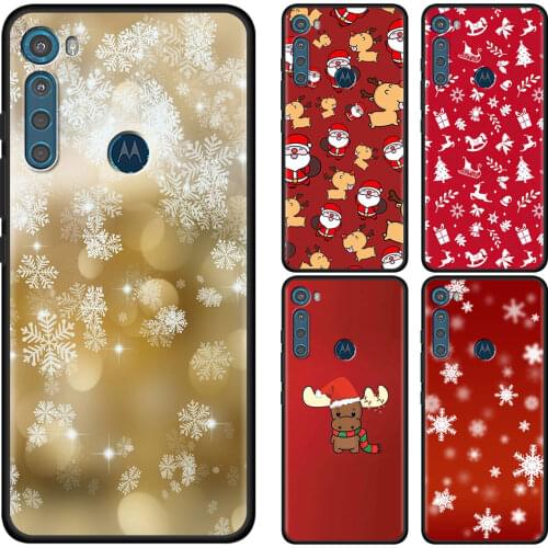 Merry Christmas snowman snow Phone Case for Motorola One Fusion Hyper G9 Play G8 Power Lite G30 E6s Edge Plus G Stylus Cover