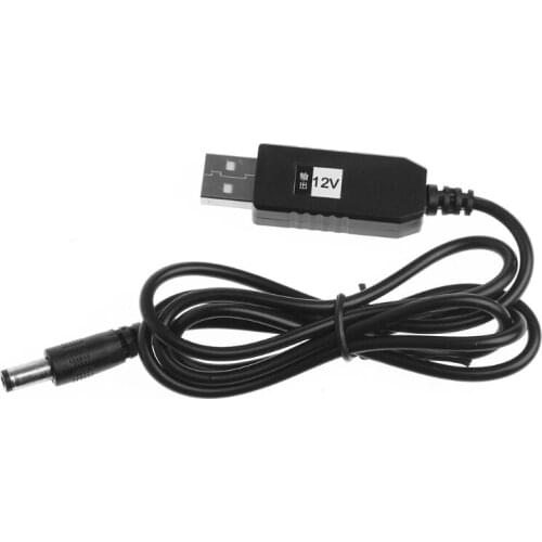 T3EE USB DC 5V To DC 12V 2.1x5.5mm Male Step-Up Converter Adapter Cable For Router