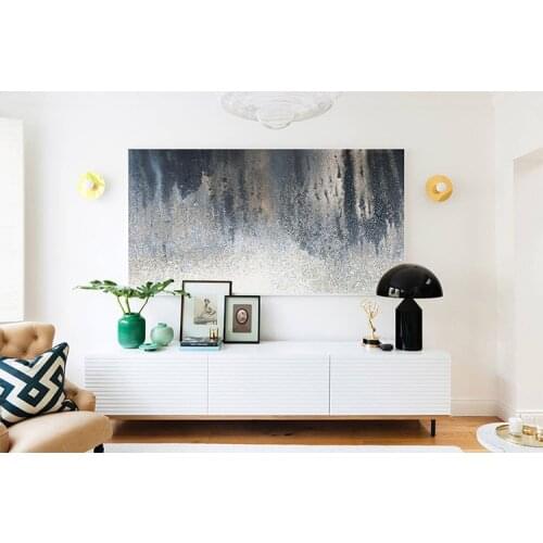 Handmade thick knife abstract high quality oil painting Foggy forest on Canvas Painting Decor Oil Painting artwork