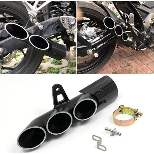 Aluminium Alloy Motorcycle Dual Outlet Exhaust Muffler Carbon Tail Pipe For Yamaha YZF R6 for Suzuki GSXR S1000 S1000RR CBR250RR
