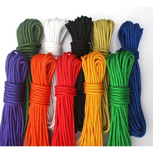10~100m Φ4mm Colorful Paracord Parachute Cord Multifunctional Outdoor Hiking Camping Tent Rope Household Clothesline