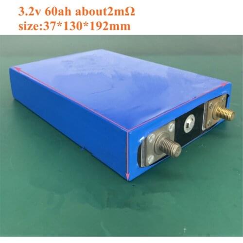 Promotion 4pcs 3.2v 60ah Lifepo4 Lithium Cells High Discharge 5C 300A Current for Diy 24v Golf Cart Boat Start Solar Scooter