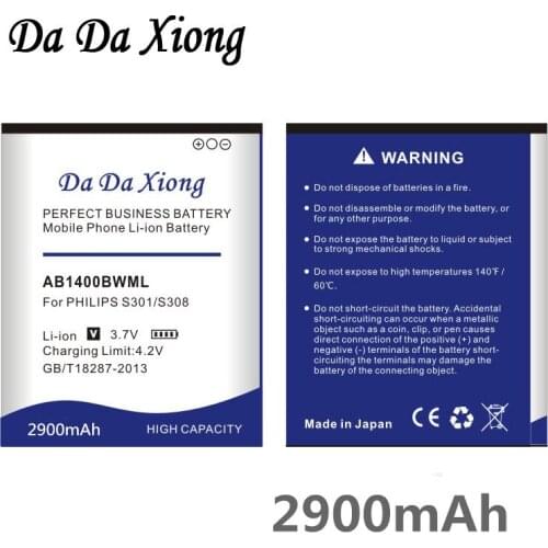 Da Da Xiong 2900mAh AB1400BWML Battery for PHILIPS S301 S308 CTS308