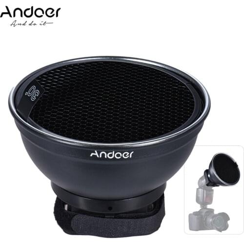 Andoer 5.9" (15cm) Silver Beauty Dish Diffuser Honeycomb for Neewer Canon Nikon Photography On-camera Flash Speedlite Speedlight
