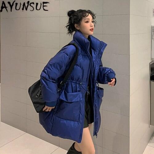 AYUNSUE 2020 Womens Winter Down Jacket White Duck Down Coat Female Loose Fashion Korean Puffer Jacket Women Mujer Chaqueta