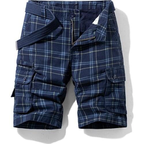 New Spring Men Cotton Cargo Shorts Clothing Summer Casual Breeches Bermuda Fashion Beach Pants Los Cortos Cargo Short Men 28-36