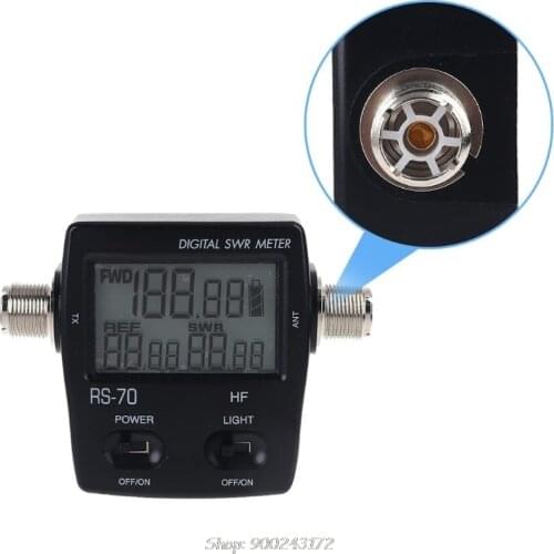 NISSEI RS-70 Digital SWR Power Meter Counter with LED Display Backlight Micro USB-DC 5V Output 1.6-60MHz 200W M N05 20 Dropship