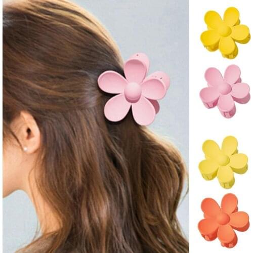 Flower Jaw Clips Non Slip Ultra-light Hair Accessories Tortoise Hair Clamps Claw for Girl