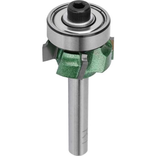 R1/R2/R3 Woodworking Milling Cutter 4 Teeth Trimming Cutter 1/4" Shank Edge Trimmer Router Bit Wood Edging Grooving Tool