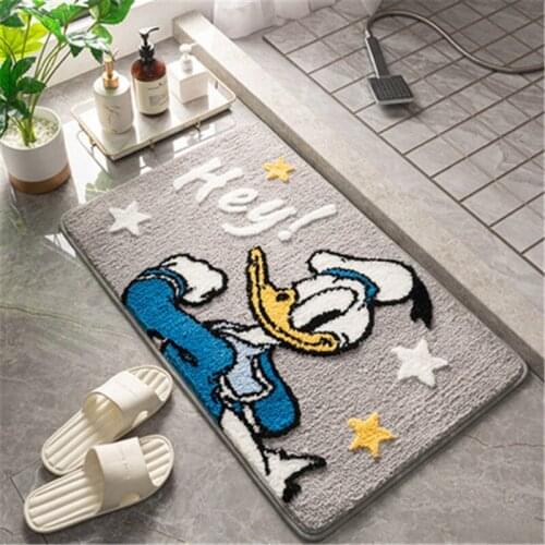 45x65cm Mickey Baby Play Mat Flocking Non-slip Bath Mat Bathroom Bedroom Entry Door Mat Home Cartoon Carpet Bathroom Mat