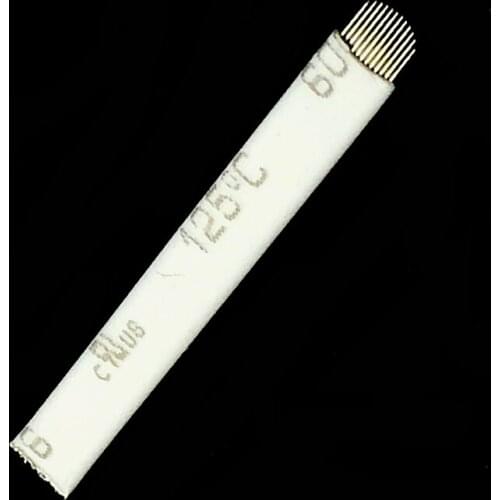 200 PCS 12 & 14U Shape Tattoo Needles Permanent Makeup Eyebrow Embroidery Blade For 3D Microblading Manual Tattoo Needles