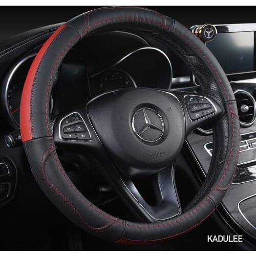 KADULEE Microfiber Leather Car Steering Wheel Cover For Opel Astra J G Insignia Zafira a b Corsa d Mokka Vivaro Meriva