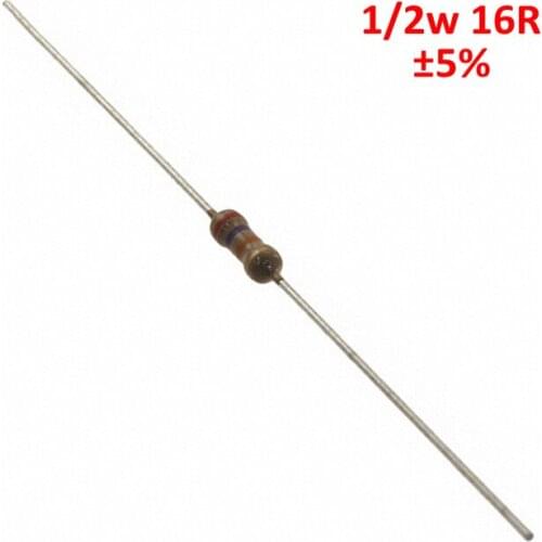 PHISCALE Carbon film resistor 16ohm 1/2w 0.5w 5% Tolerance 500pcs