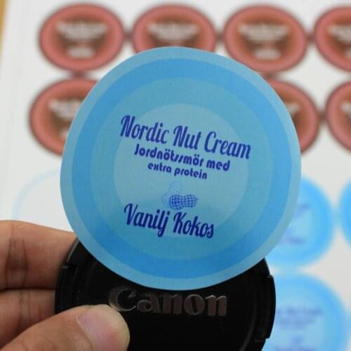 Customized adhesive labels for plastic bottles