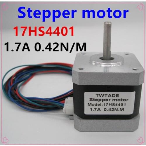 5pcs Motor Controller 4-lead Nema17 Stepper Motor 42 motor Nema 17 motor 42BYGH 40MM 1.7A (17HS4401) motor for CNC XYZ
