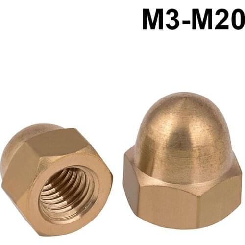 Brass Acorn Cap Nuts Decorative Dome Nut M3 M4 M5 M6 M8 M10 M12 M14 M16 M18 M20